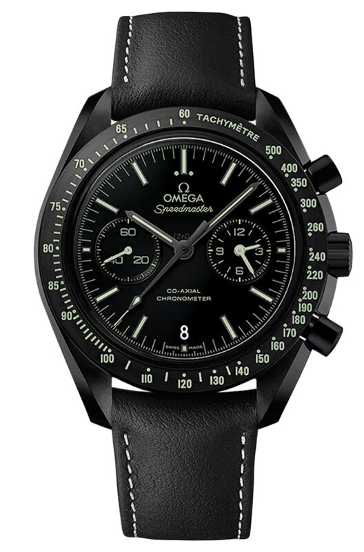Omega Speedmaster Dark Side Of The Moon Chronograph Ceramic Black Dial Leather Strap 311.92.44.51.01.004
