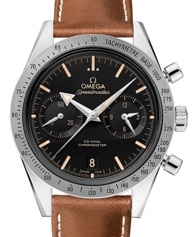 Omega Speedmaster '57 Co-Axial Chronometer Chronograph 41.5mm Black Dial Stainless Steel Leather Strap 331.12.42.51.01.002 - BRAND NEW