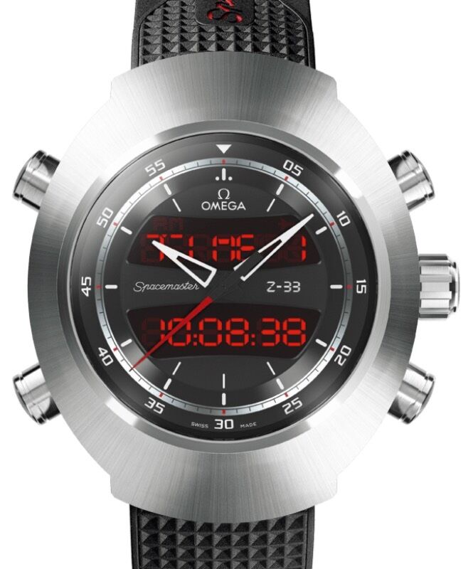 Omega Speedmaster Instruments Spacemaster Z-33 Chronograph 43x53mm Titanium Black Dial Rubber Strap 325.92.43.79.01.001 - BRAND NEW