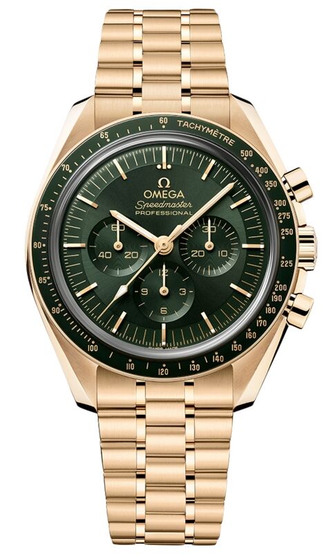 Omega Speedmaster Moonwatch Professional Chronograph 42mm Moonshine Gold Green Dial 310.60.42.50.10.001