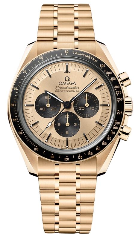 Omega Speedmaster Moonwatch Professional Chronograph 42mm Moonshine Gold Yellow Dial 310.60.42.50.99.002