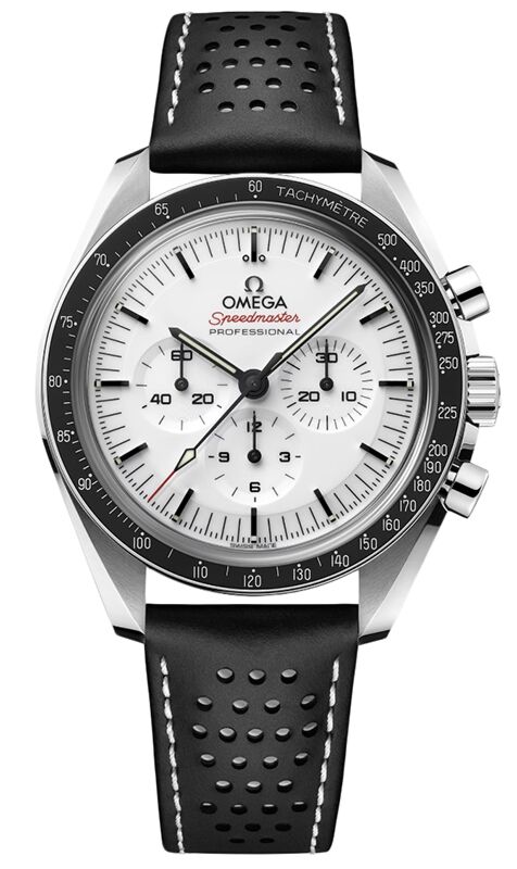 Omega Speedmaster Moonwatch Professional Chronograph Steel White Dial Leather Strap 310.32.42.50.04.002
