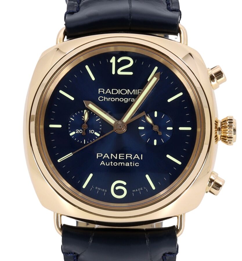 Panerai Radiomir Chronograph Goldtech 42mm Sunburst Blue Dial PAM00370