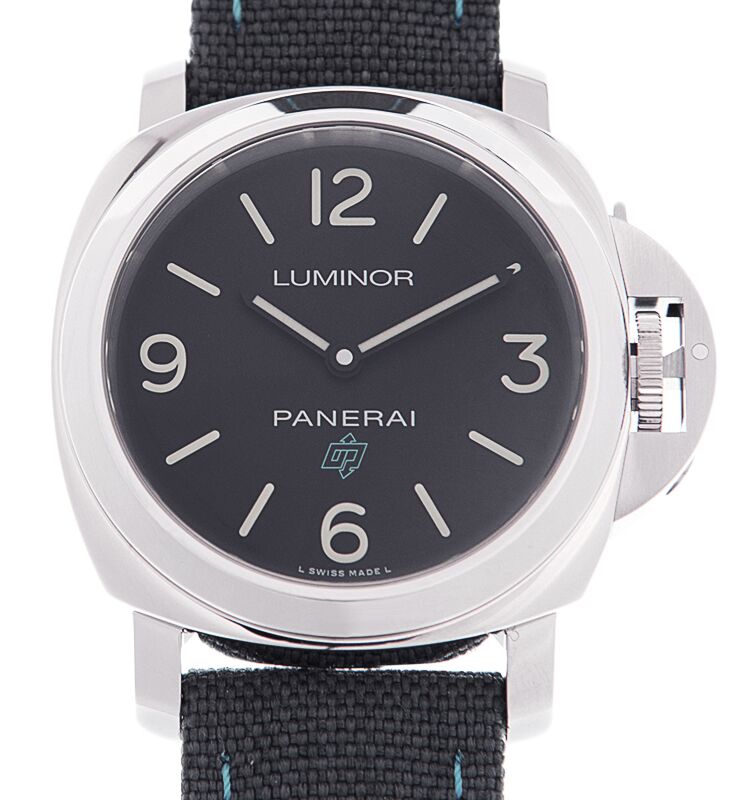 Panerai Luminor Base Logo Steel 44mm Black Dial Canvas Strap PAM00774