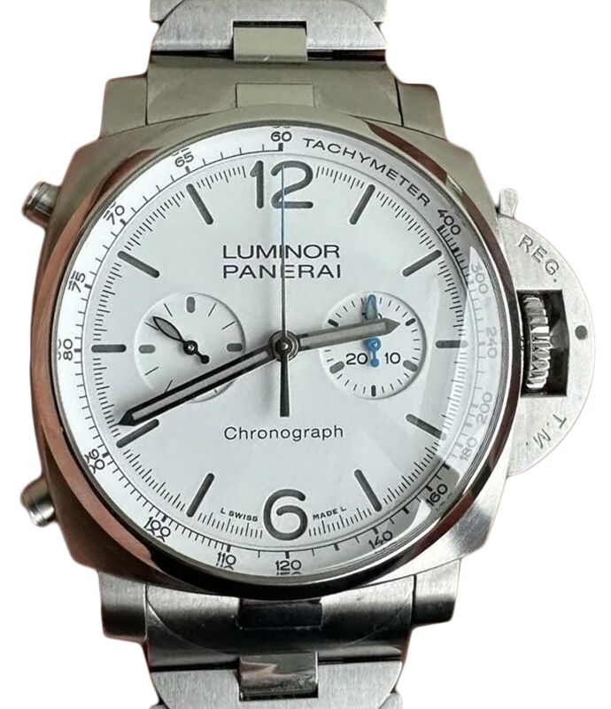 Panerai Luminor Chrono Stainless Steel 44mm White Dial PAM01548 - BRAND NEW