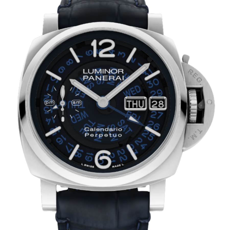 Panerai  Luminor Perpetual Calendar GMT Platinumtech 44 mm Black Dial PAM01575 - BRAND NEW