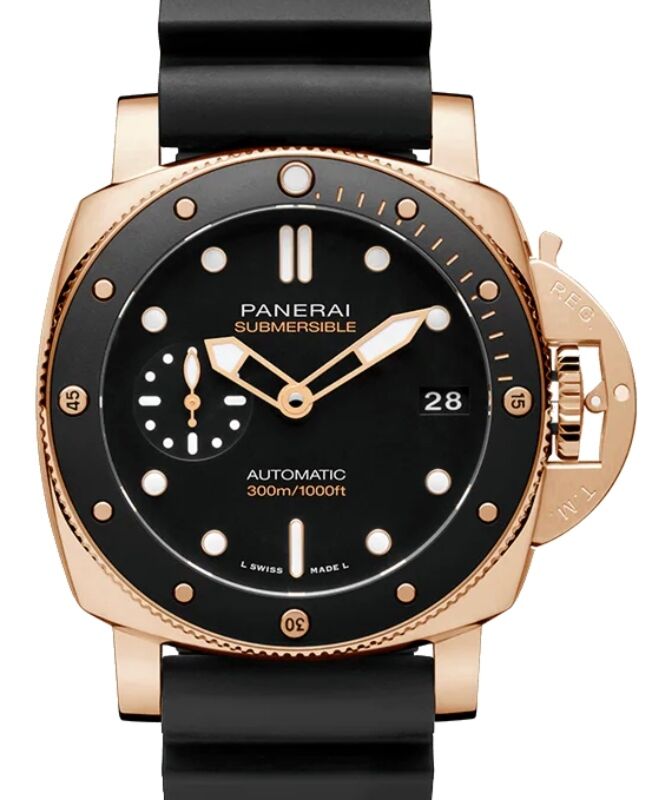 Panerai Submersible Goldtech 42mm Black Dial PAM02164