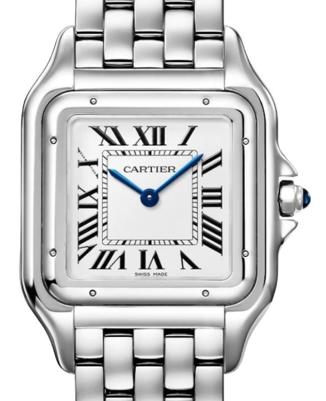 Panthere de Cartier Large Quartz Steel Silver Dial WSPN0016