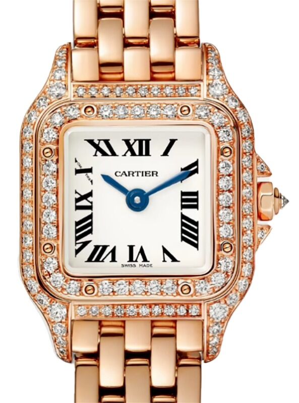 Panthere de Cartier Mini Quartz Rose Gold Diamond Bezel WJPN0068