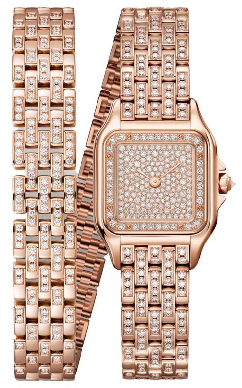 Panthere de Cartier Small Quartz Rose Gold/Diamonds Double Loop WJPN0062