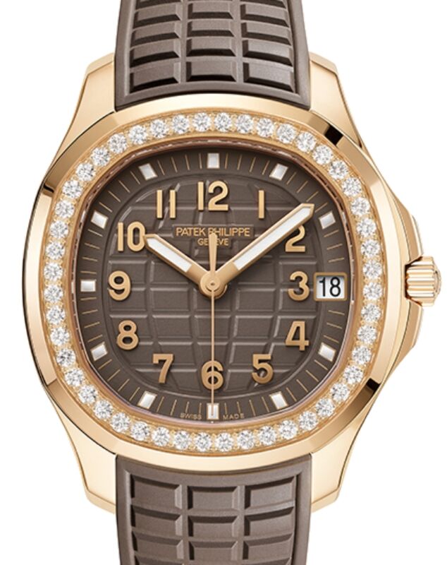 Patek Philippe Aquanaut Luce Rose Gold Taupe Grey-Brown Dial Diamond Bezel 5268/200R-010