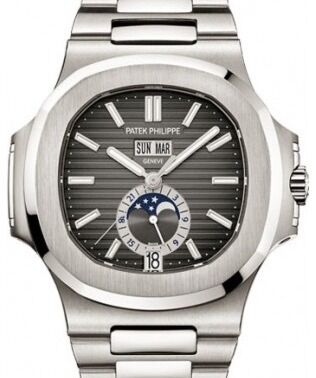 Patek Philippe Nautilus Annual Calendar Moon Phases Stainless Steel Grey Dial 5726/1A-001 