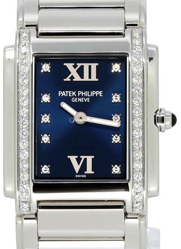 Patek Philippe Twenty~4 Ladies Stainless Steel Blue Dial 4910/10A-012 - BRAND NEW