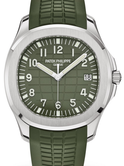 Patek Philippe Aquanaut "Jumbo" White Gold Green Dial 5168G-010 - PRE-OWNED