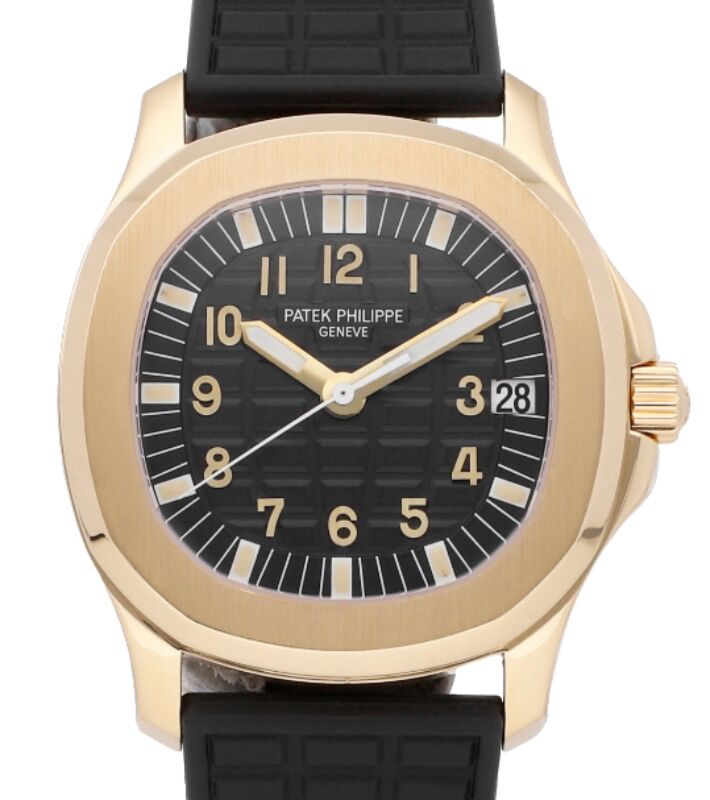 Patek Philippe Aquanaut Yellow Gold Black Dial 34mm 5066J - Pre-Owned