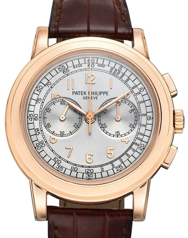 Patek Philippe Chronograph Rose Gold 42mm Silver Dial 5070R-001