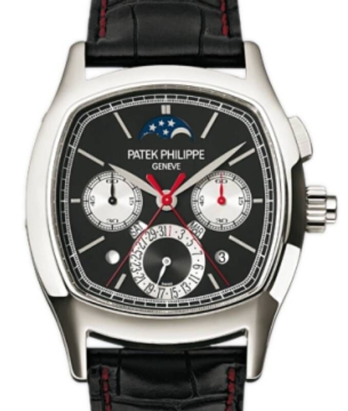Patek Philippe Platinum Split-Seconds Chronograph Perpetual Calendar Black Dial with Red Accent 5951P-001