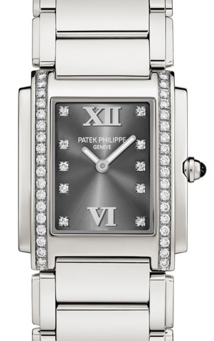 Patek Philippe Twenty~4 Ladies Stainless Steel Grey Dial 4910/10A-010 - BRAND NEW