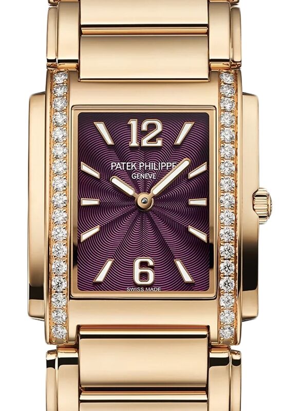 Patek Philippe Twenty~4 Ladies Rose Gold/Diamonds Purple Dial 4910/1201R-010