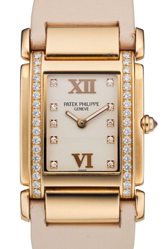 Patek Philippe Twenty~4 Quartz 25mm Rose Gold Diamond Bezel and Dial 4920R-010