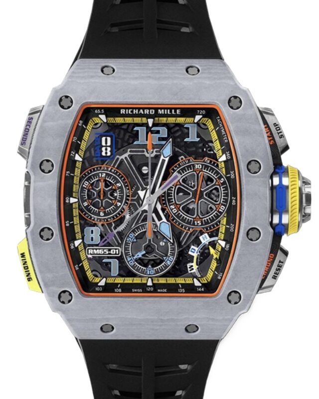 Richard Mille Automatic Winding Split-Seconds Chronograph Grey Quartz TPT RM 65-01