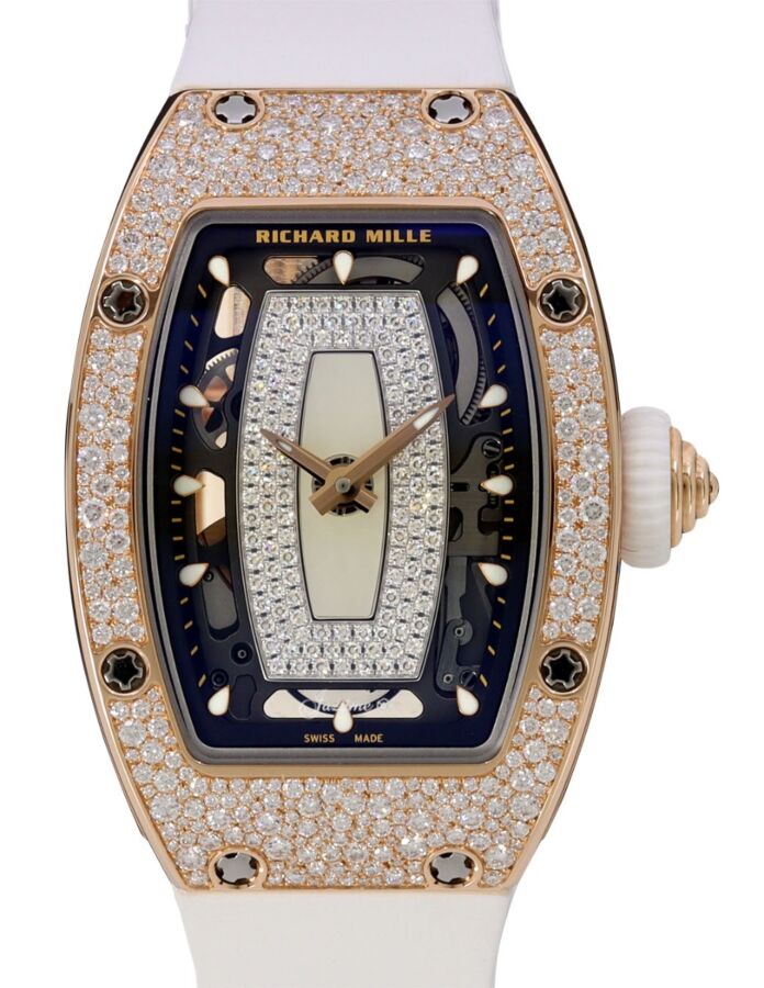 Richard Mille Automatic Winding Rose Gold Snowset Mother of Pearl Dial RM 07-01