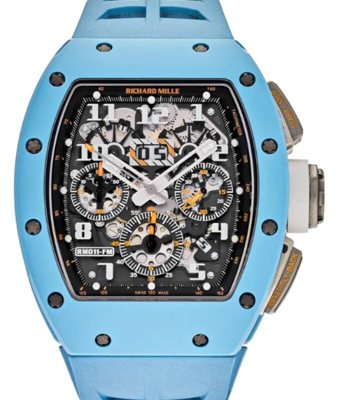 Richard Mille Automatic Flyback Chronograph Felipe Massa Baby Blue Ceramic Last Edition RM 011