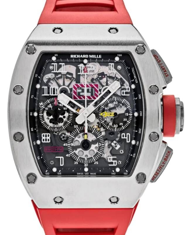 Richard Mille Automatic Flyback Chronograph Felipe Massa White Gold Titanium RM 011