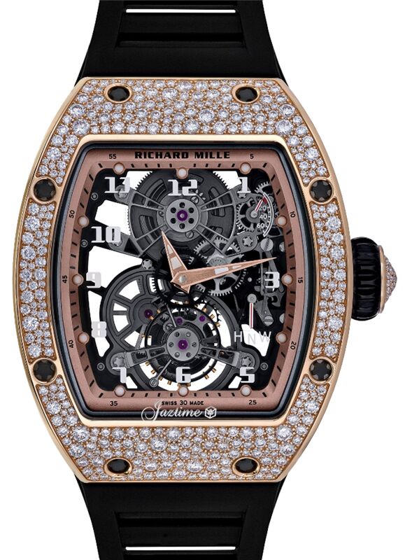 Richard Mille Manual Winding Tourbillon Rose Gold/Diamonds RM 17-01