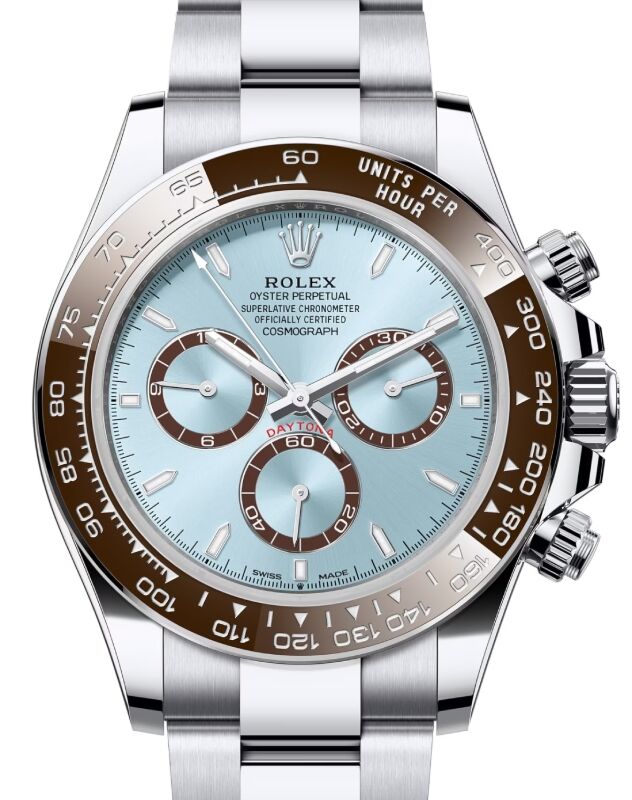 Rolex Daytona Platinum Ice Blue Dial Oyster Bracelet 126506 - PRE OWNED