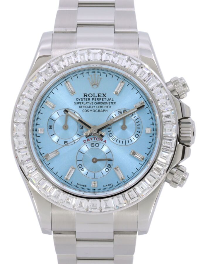 Rolex Daytona Factory Diamonds Steel Ice Blue Dial 126500LN -BRAND NEW