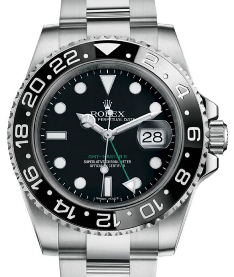 Rolex GMT-Master II Stainless Steel Black Dial Oyster Bracelet 116710LN