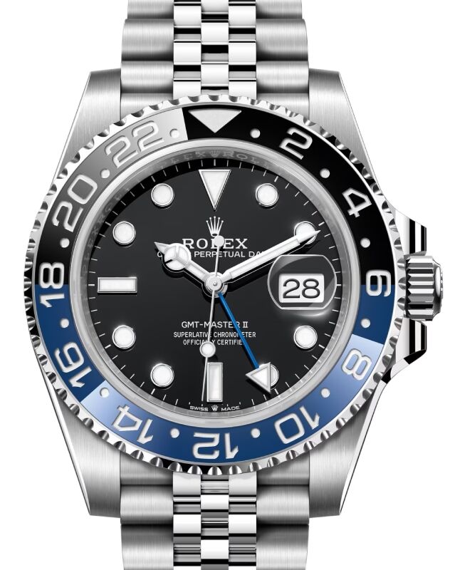 Rolex GMT-Master II "Batgirl" Stainless Steel Black Dial Jubilee Bracelet 126710BLNR - BRAND NEW 