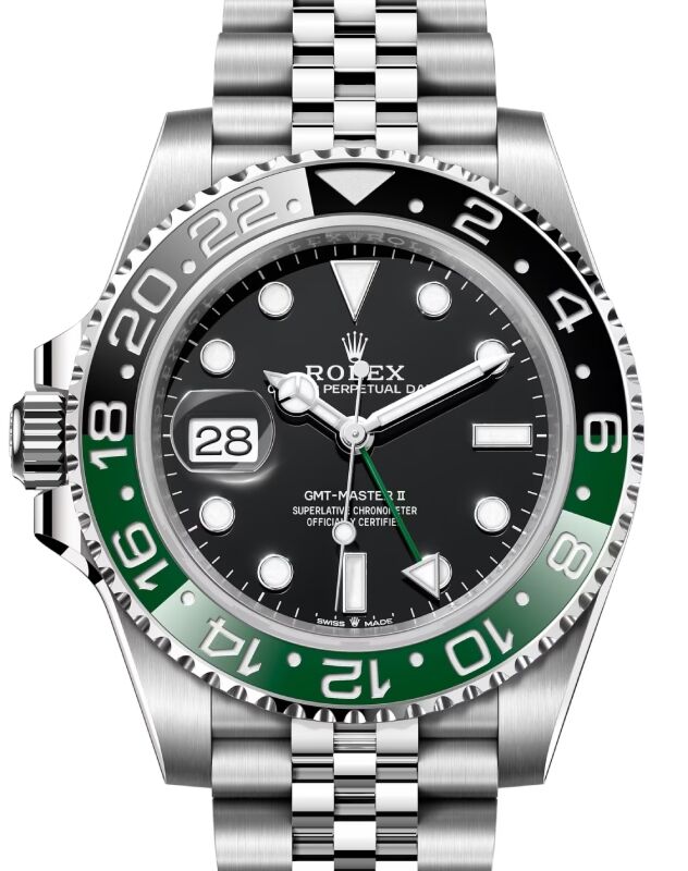 Rolex GMT-Master II "Sprite" Stainless Steel Black Dial Jubilee Bracelet 126720VTNR
