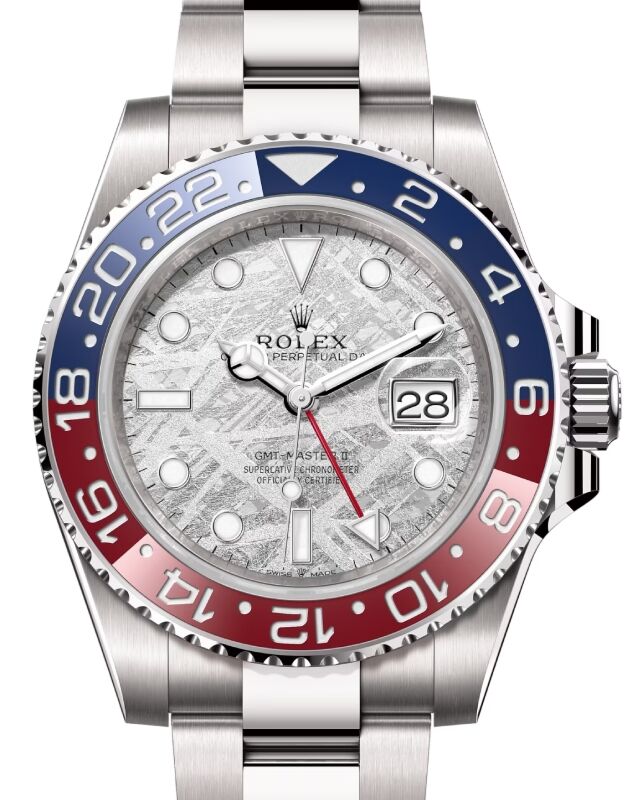 Rolex GMT-Master II "Pepsi" White Gold Meteorite Luminous Dial Oyster Bracelet 126719BLRO