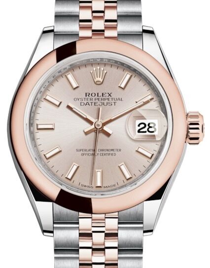 公式通販サイトセール Domed Index Sundust 279161 28 Datejust Rolex Bezel Gold Rose 洋書