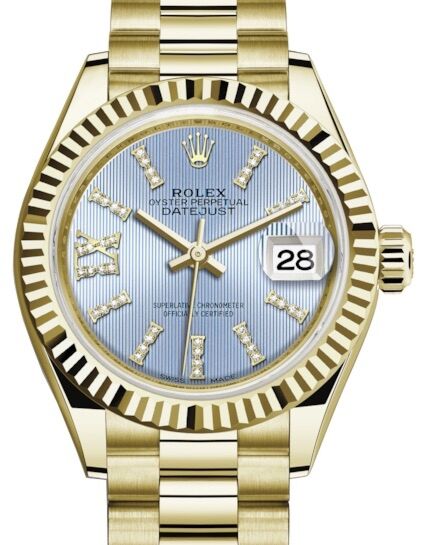 史上一番安い Cornflower 279178 28 Datejust Rolex Blue o 9 Roman Diamond スノーボード