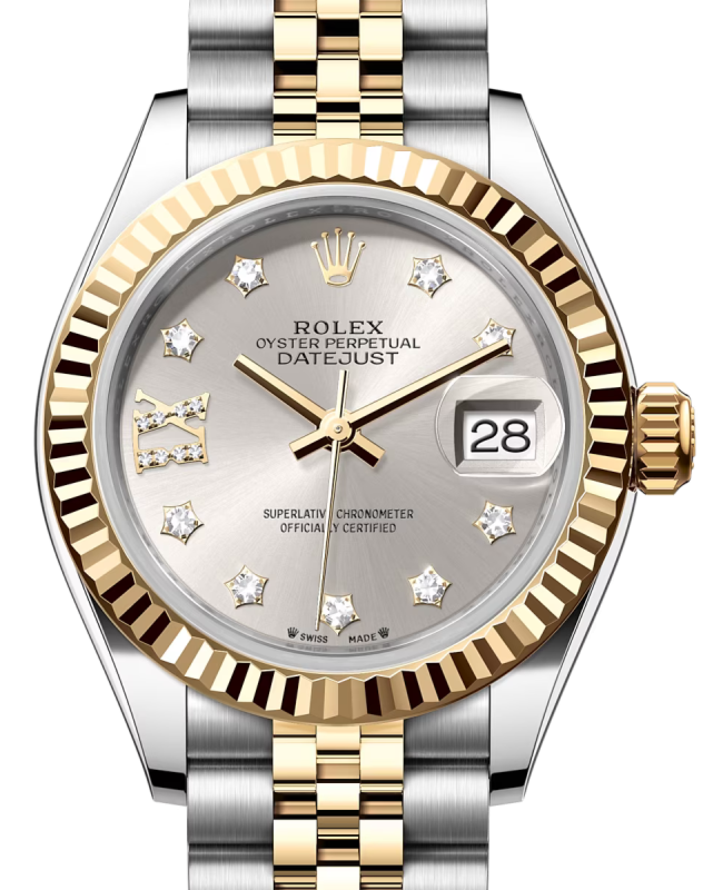 期間限定セール Rolex Datejust Clock o' 9 Roman Diamond Silver 279173 28 アクセサリー