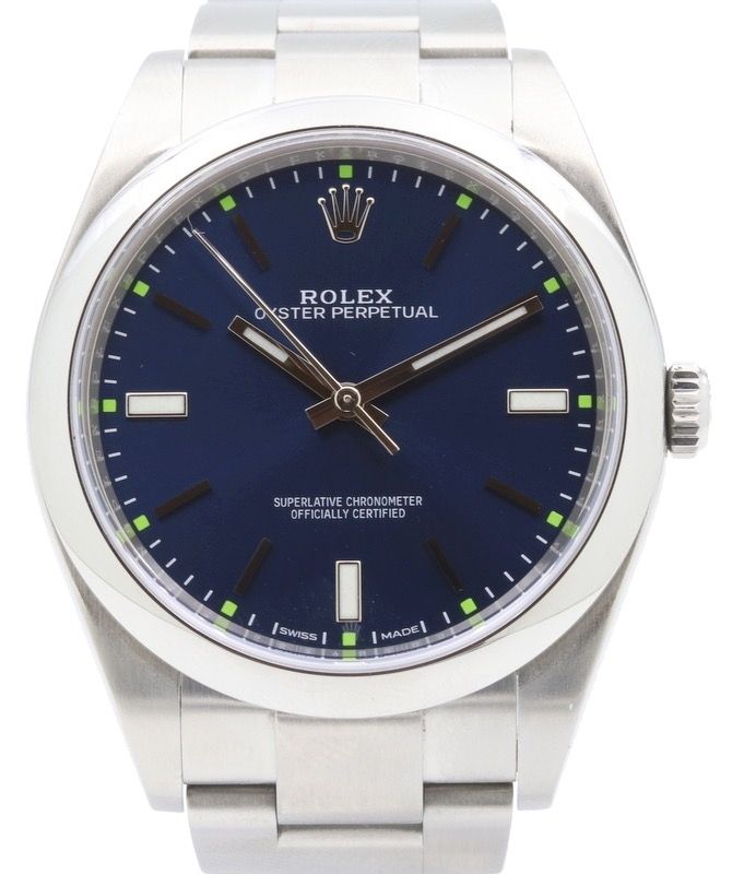 Rolex Oyster Perpetual 39 Blue Index Dial 114300 - PRE-OWNED