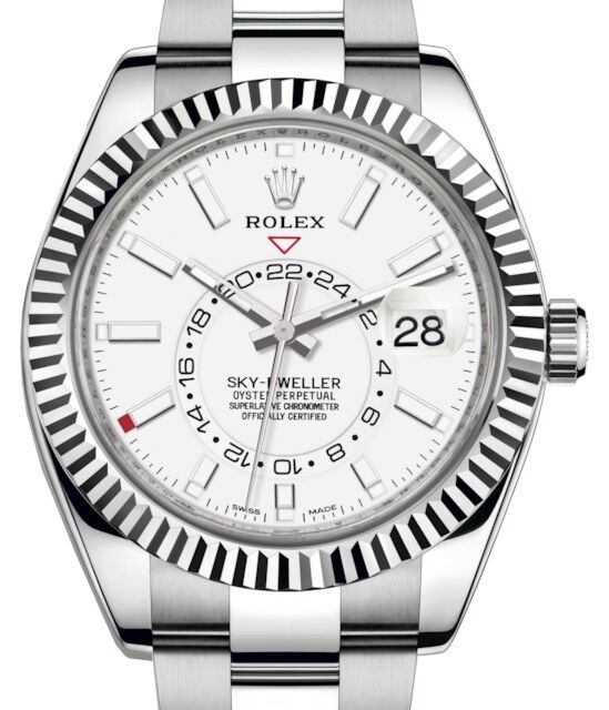 Rolex Sky-Dweller White Gold/Steel White Index Dial Oyster Bracelet 326934 