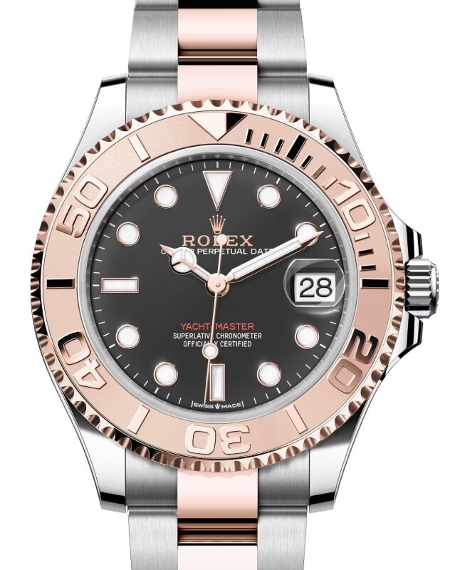 Rolex Yacht-Master 37 Rose Gold/Steel Black Dial Oyster Bracelet 268621 - BRAND NEW