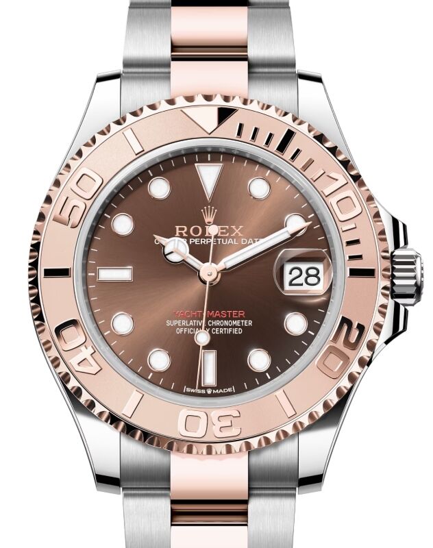 Rolex Yacht-Master 37 Rose Gold/Steel Chocolate Dial Oyster Bracelet 268621 - BRAND NEW