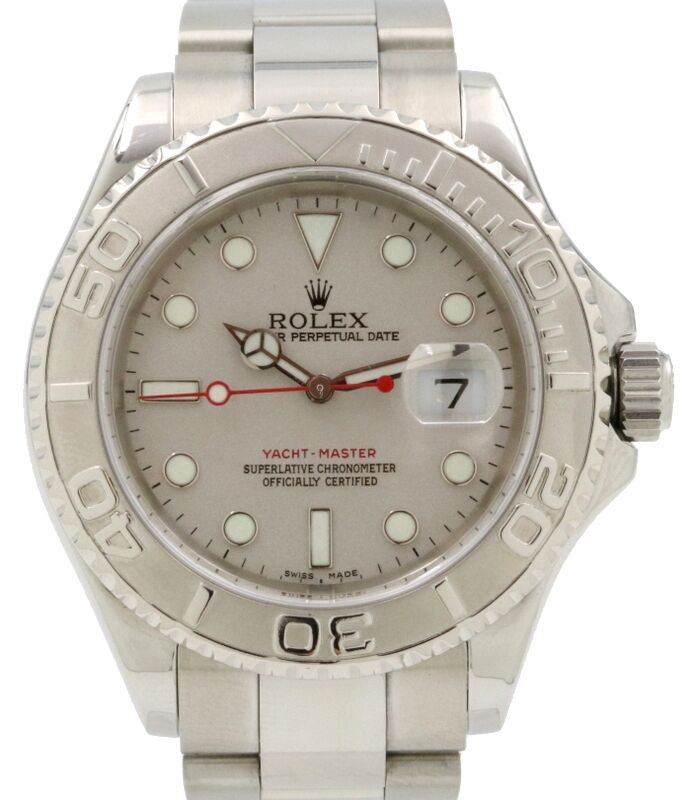 Rolex Yacht-Master Stainless Steel Silver Dial & Platinum Bezel Oyster Bracelet 16622 - PRE-OWNED