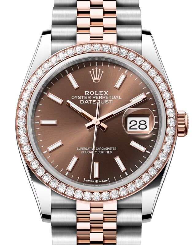 Everose Gold Fluted Bezel 126281 Rolex Datejust 36 Watches ON SALE