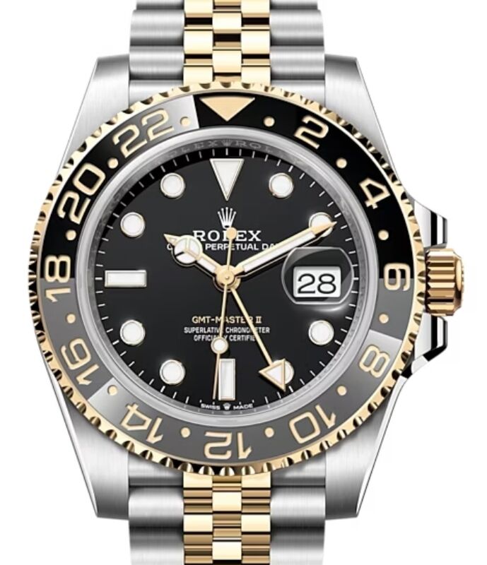 Rolex GMT-Master II Yellow Gold/Steel Black Dial Jubilee Bracelet 126713GRNR