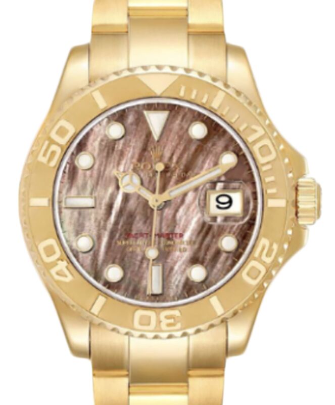 Rolex Yacht-Master 40 Yellow Gold Dark Mother of Pearl Dial Oyster 16628