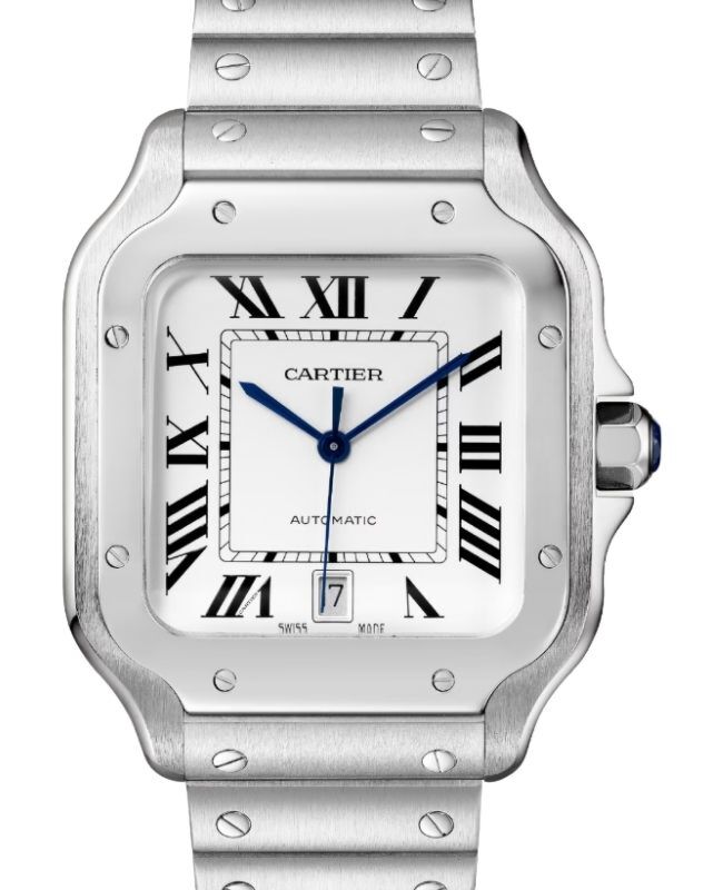 Santos de Cartier Large Silver Dial Steel WSSA0018