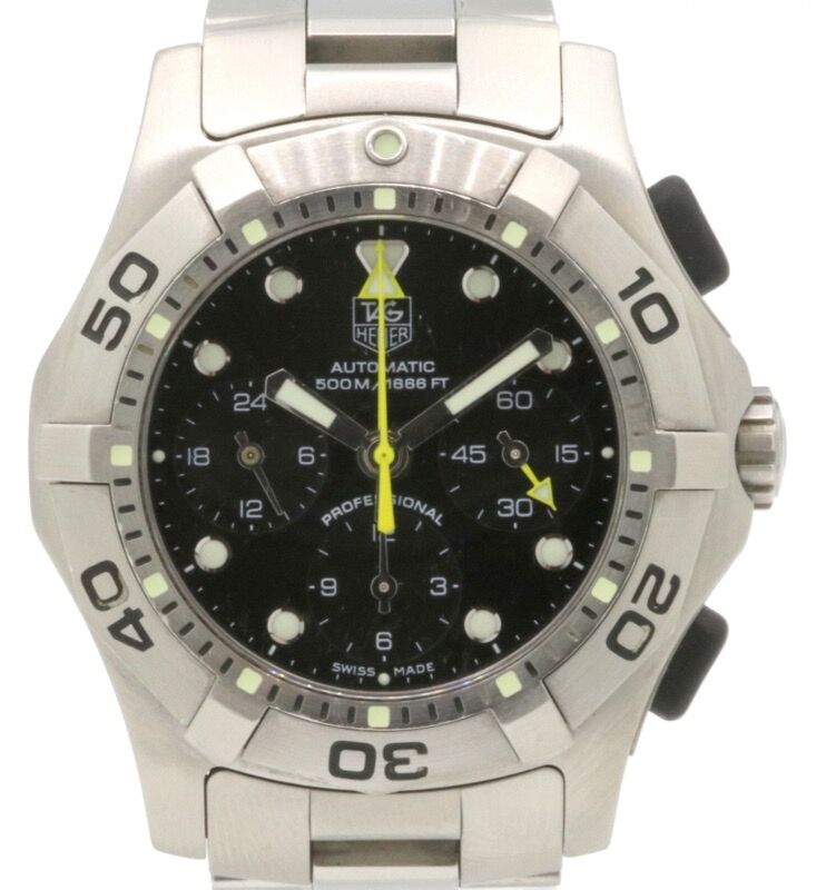 TAG Heuer Aquagraph CN211A.BA0353 Black Stainless Steel Automatic Men's 43mm - PRE-OWNED