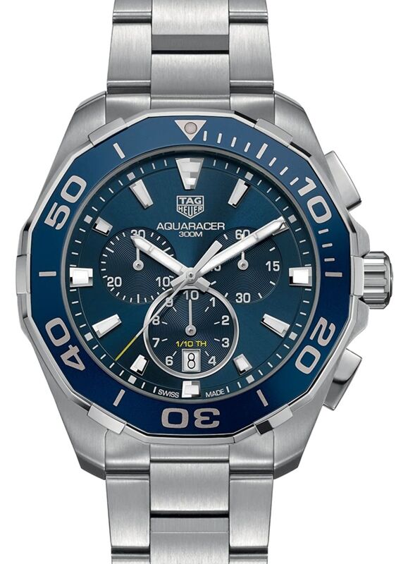 豪奢な Tag Heuer Aquaracer Stainless Steel Blue Index Dial 腕時計(アナログ)