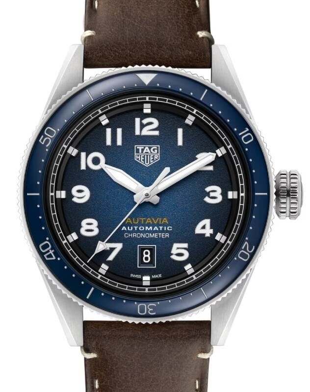 Tag Heuer Autavia Stainless Steel 42mm Blue Dial Leather Strap WBE5116.FC8266 BRAND NEW